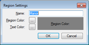 The region settings box.